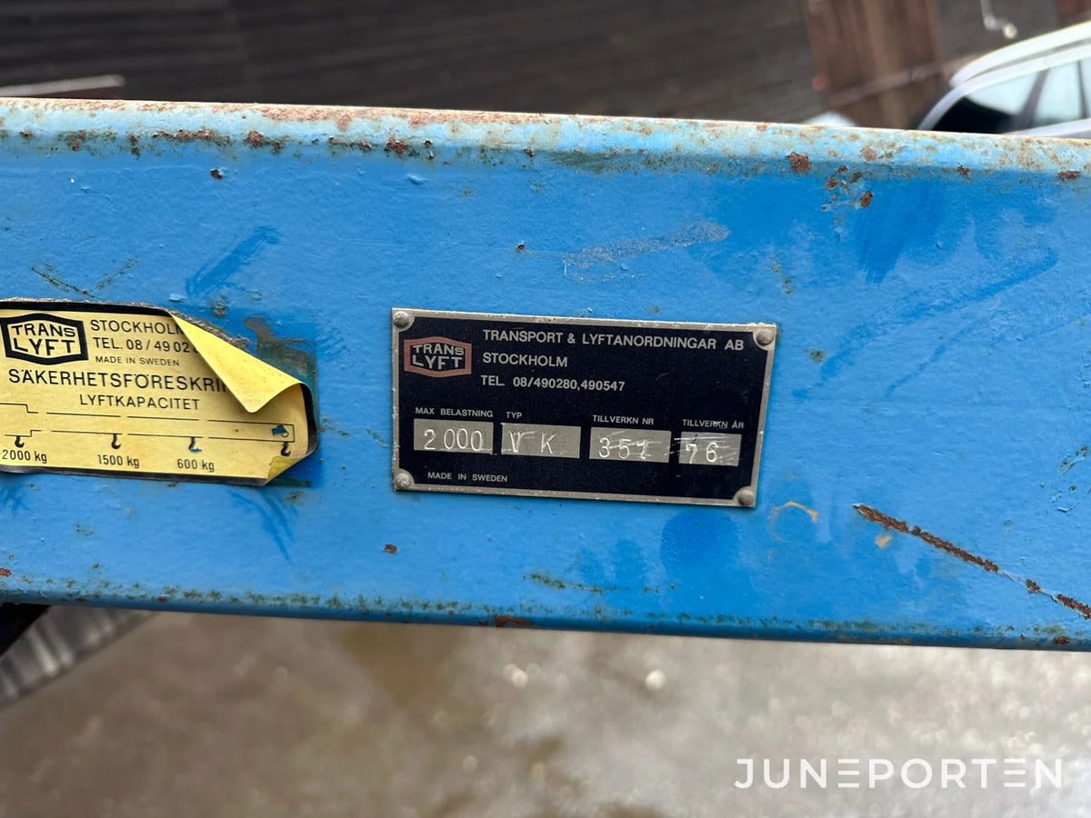 Motorlyft Translyft 2000 kg