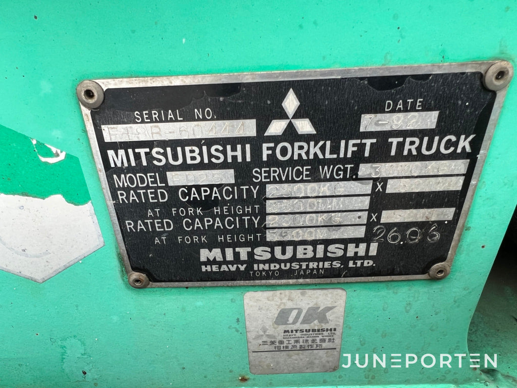 Motviktstruck Mitsubishi FD25