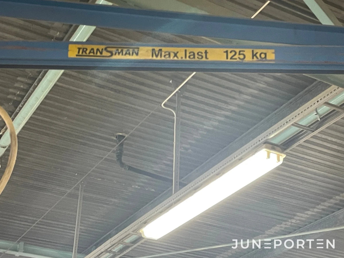 Pelarsvängkran med vakuumlyft Transman