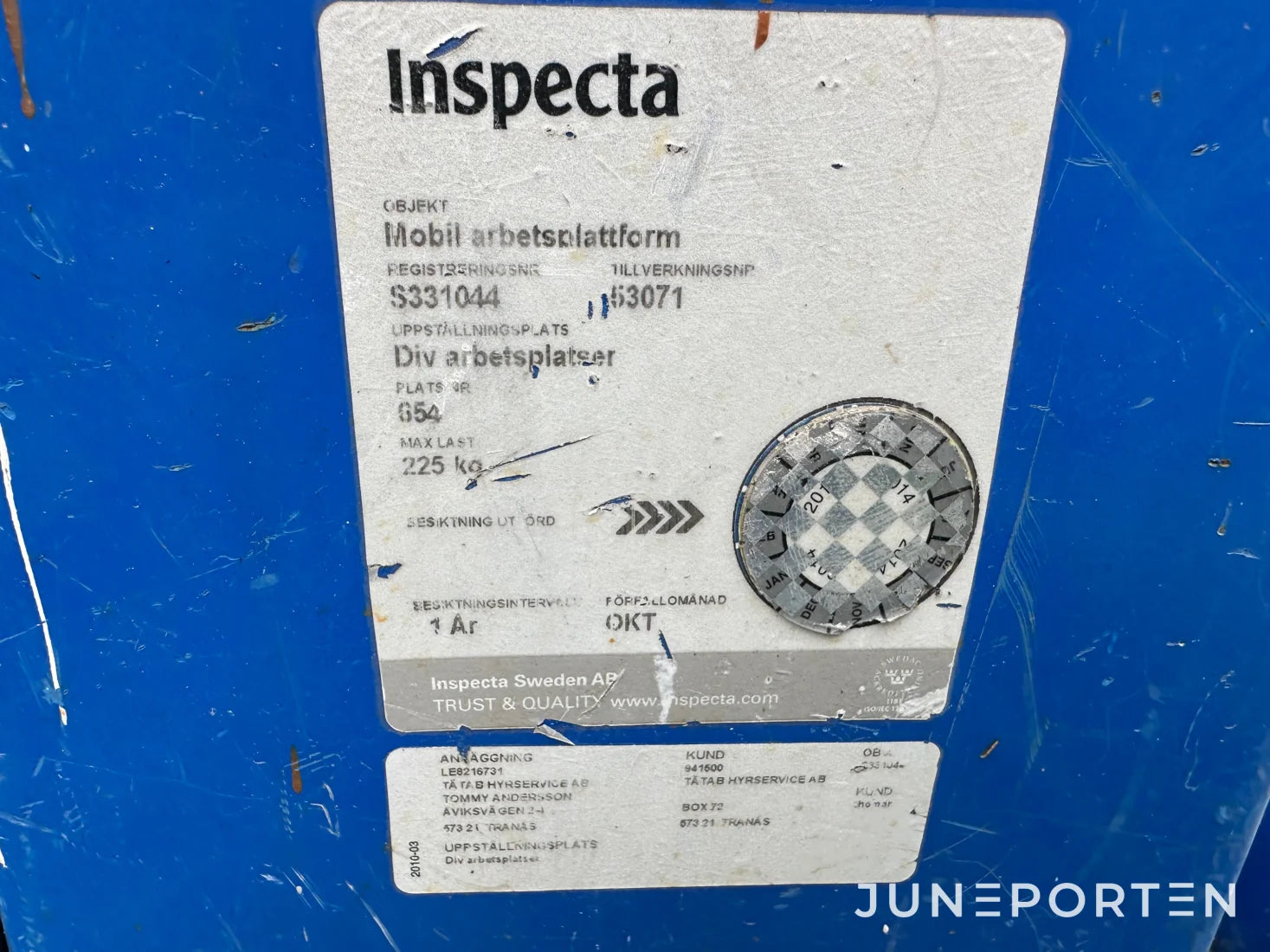 Plattformslyft UpRight TM12