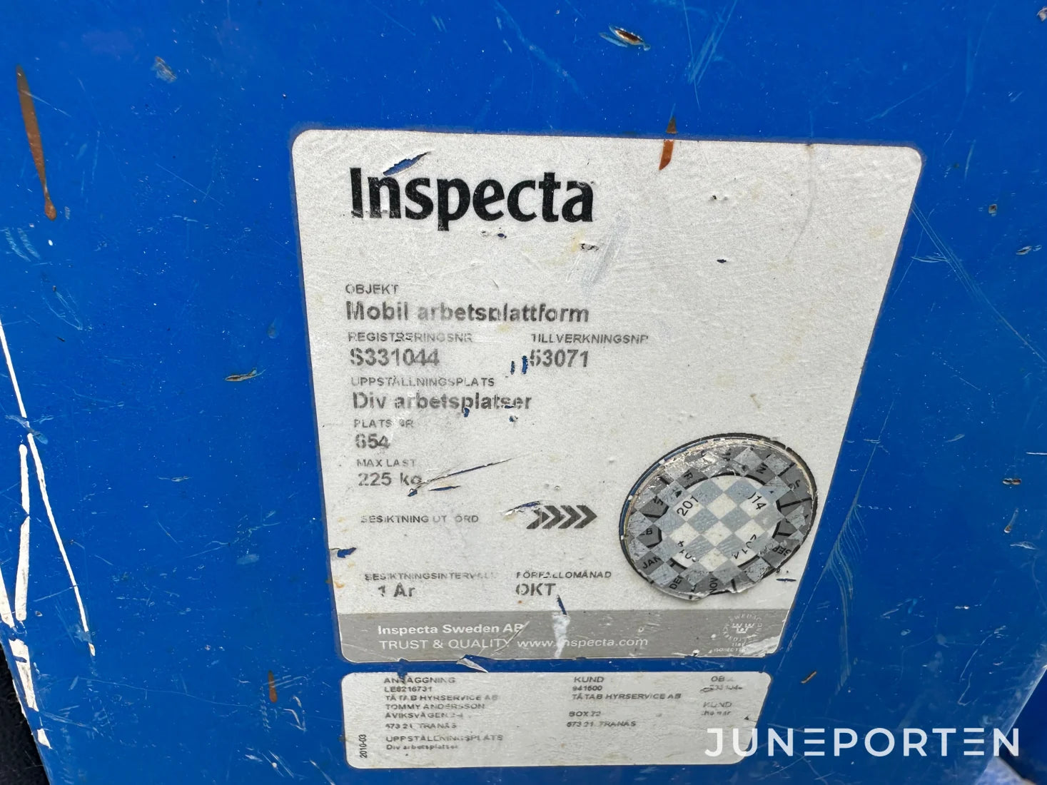 Plattformslyft UpRight TM12