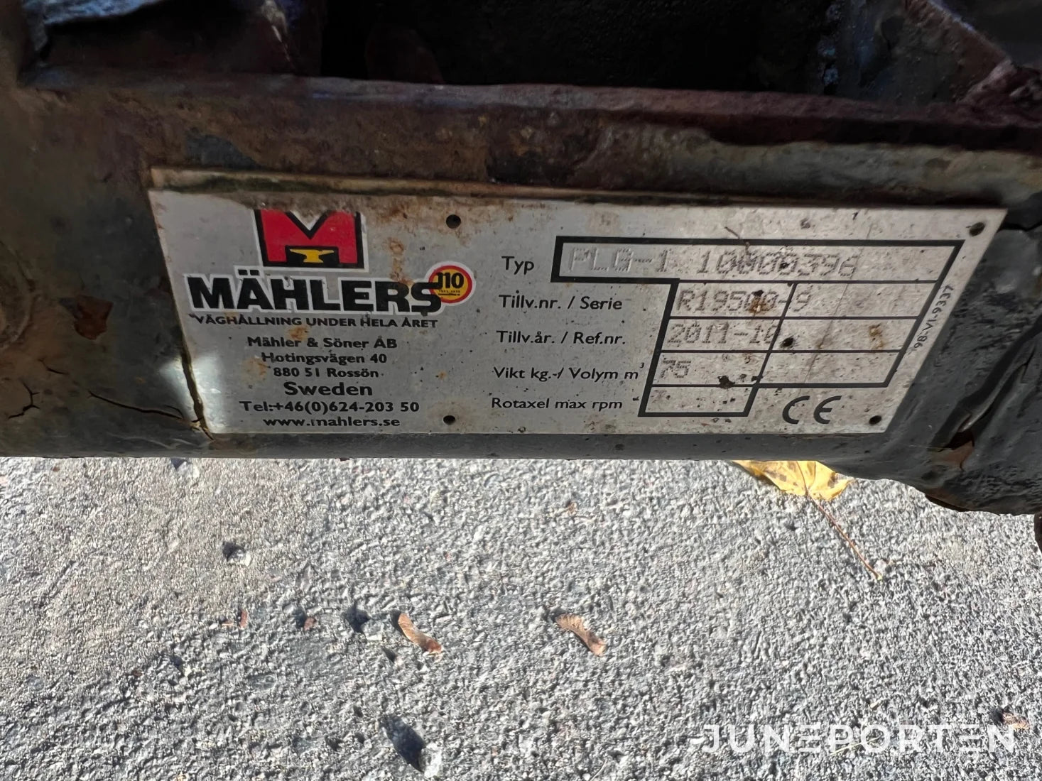 Sidomonterad Plog Mählers