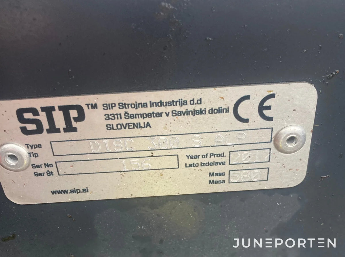 Rotorslåttermaskin SIP DISC 300 S ALP