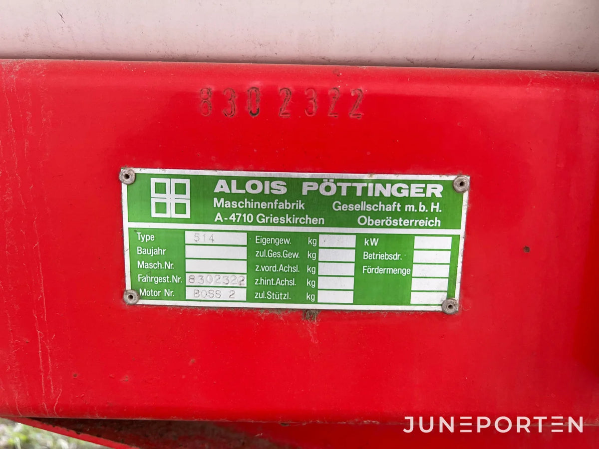Självlastarvagn Pöttinger Boss 2 514
