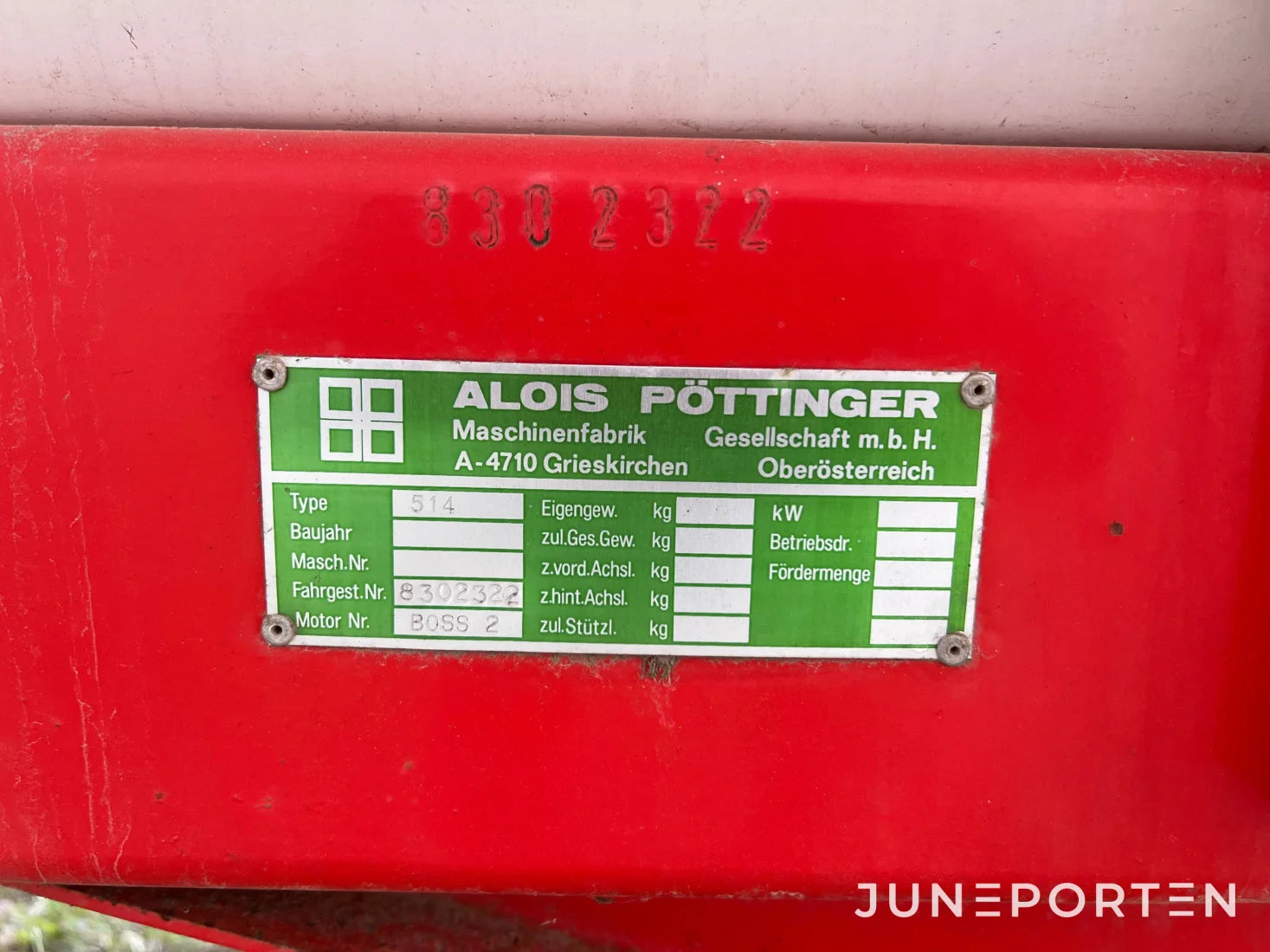 Självlastarvagn Pöttinger Boss 2 514