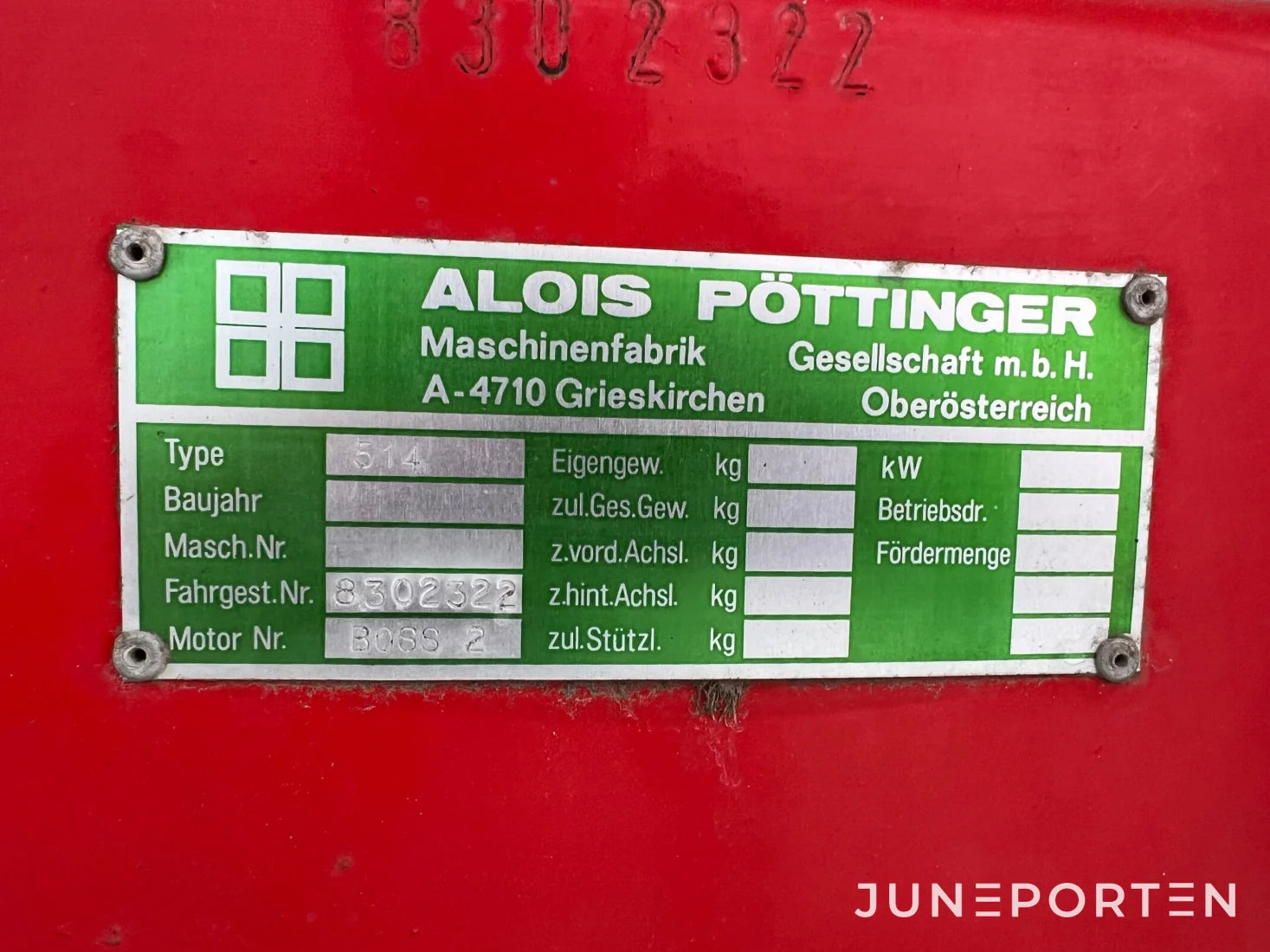 Självlastarvagn Pöttinger Boss 2 514