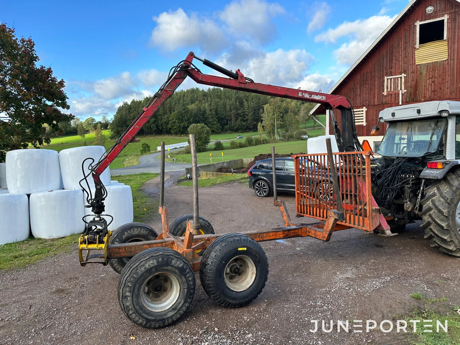 Skogsvagn Gisebo med patu 525 kran