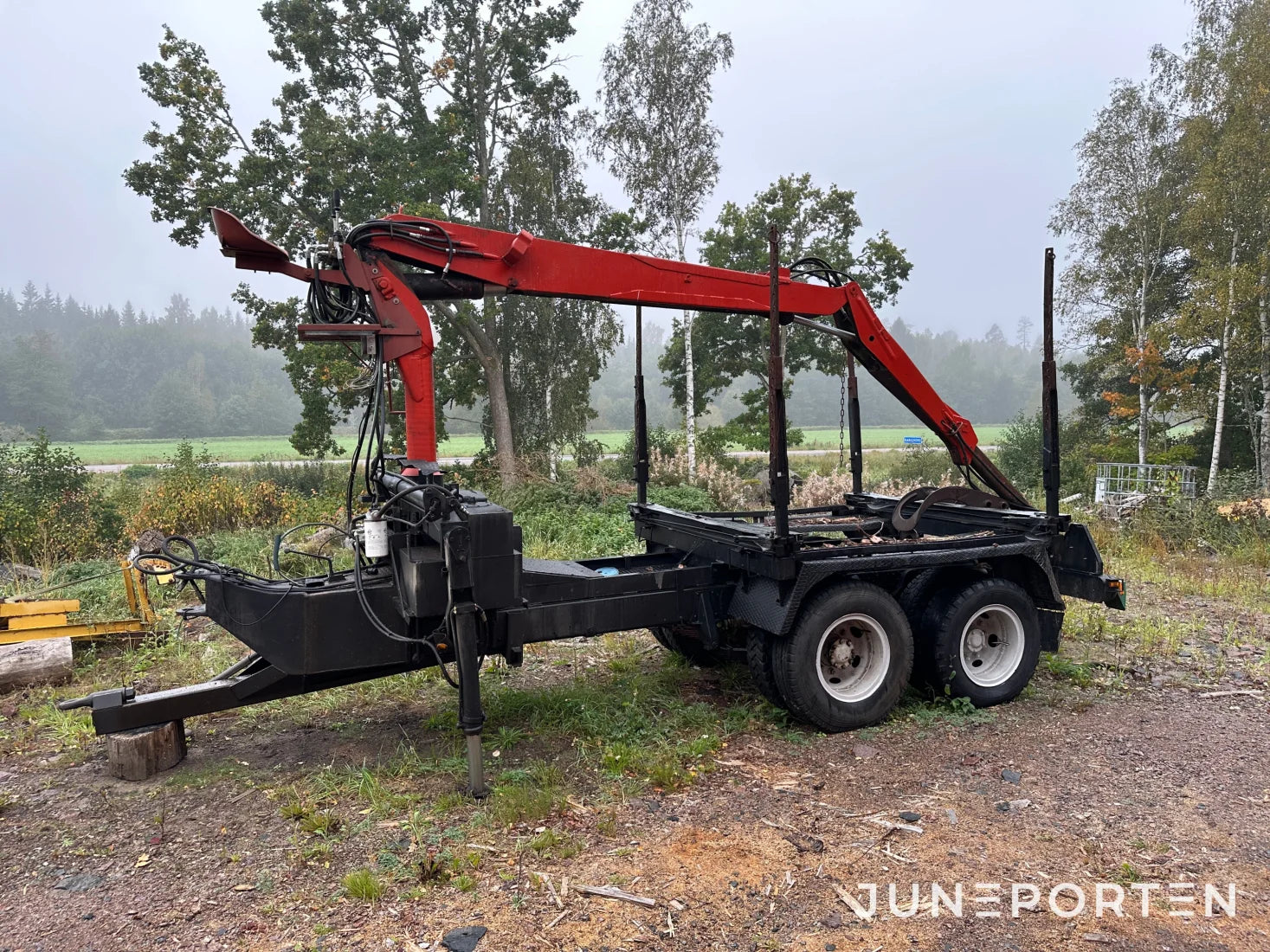 Skogsvagn med Hiab kran