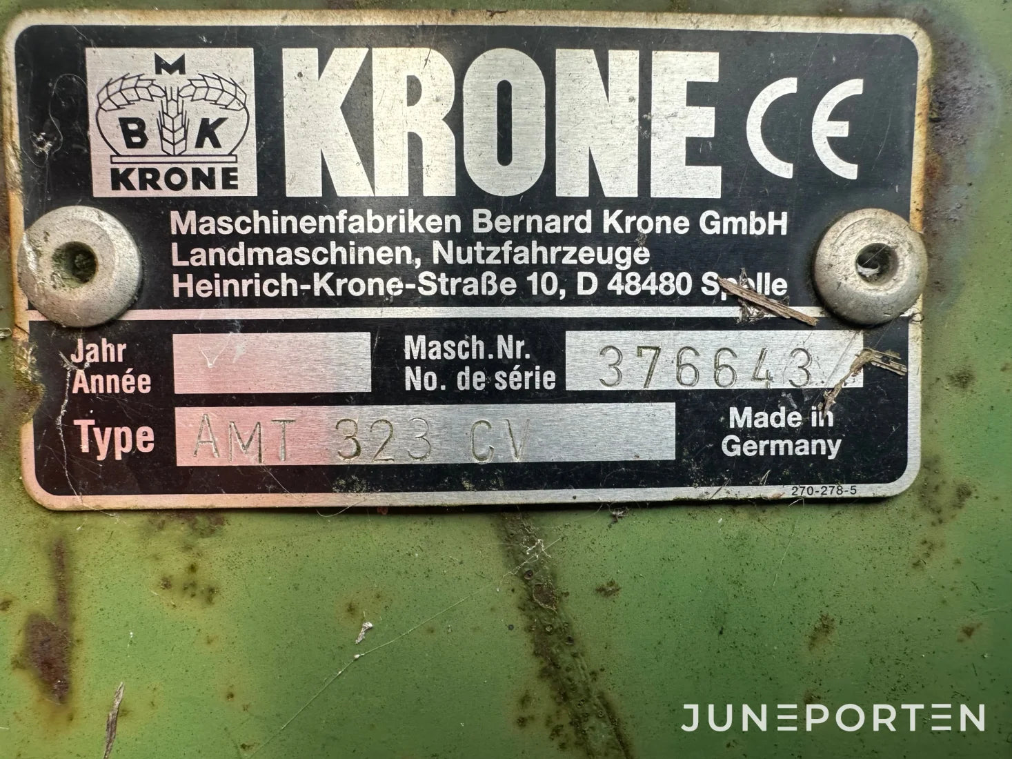 Slåtterkross Krone AMT 323 CV