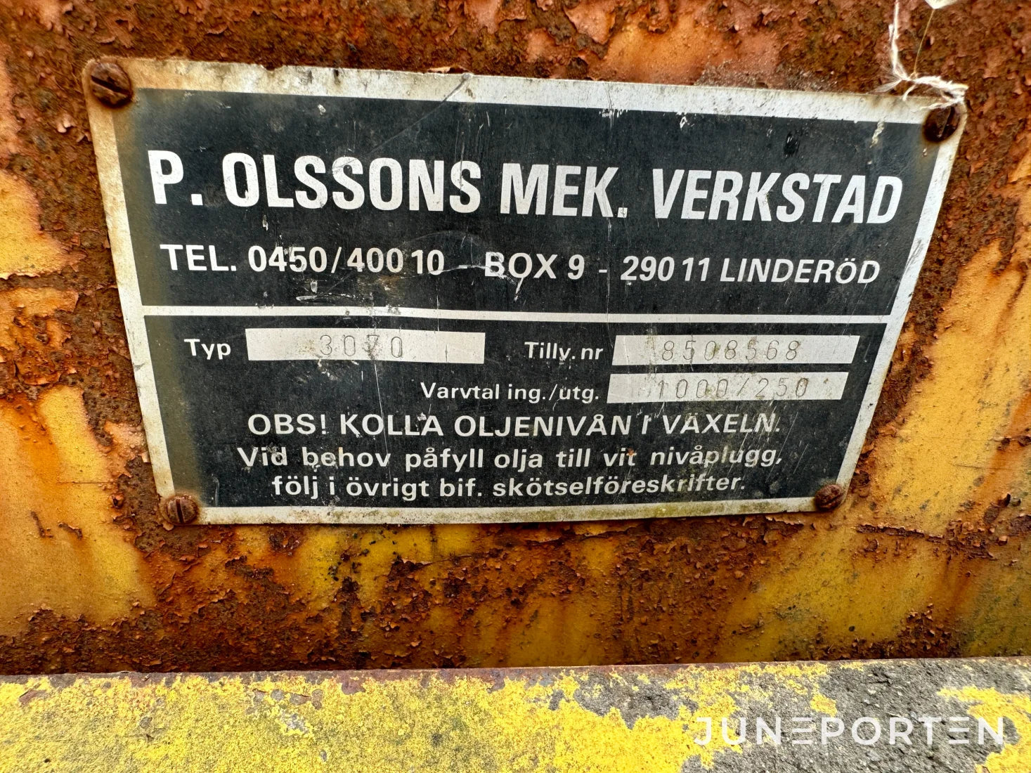 Sopvals PTO driven P.Olsson