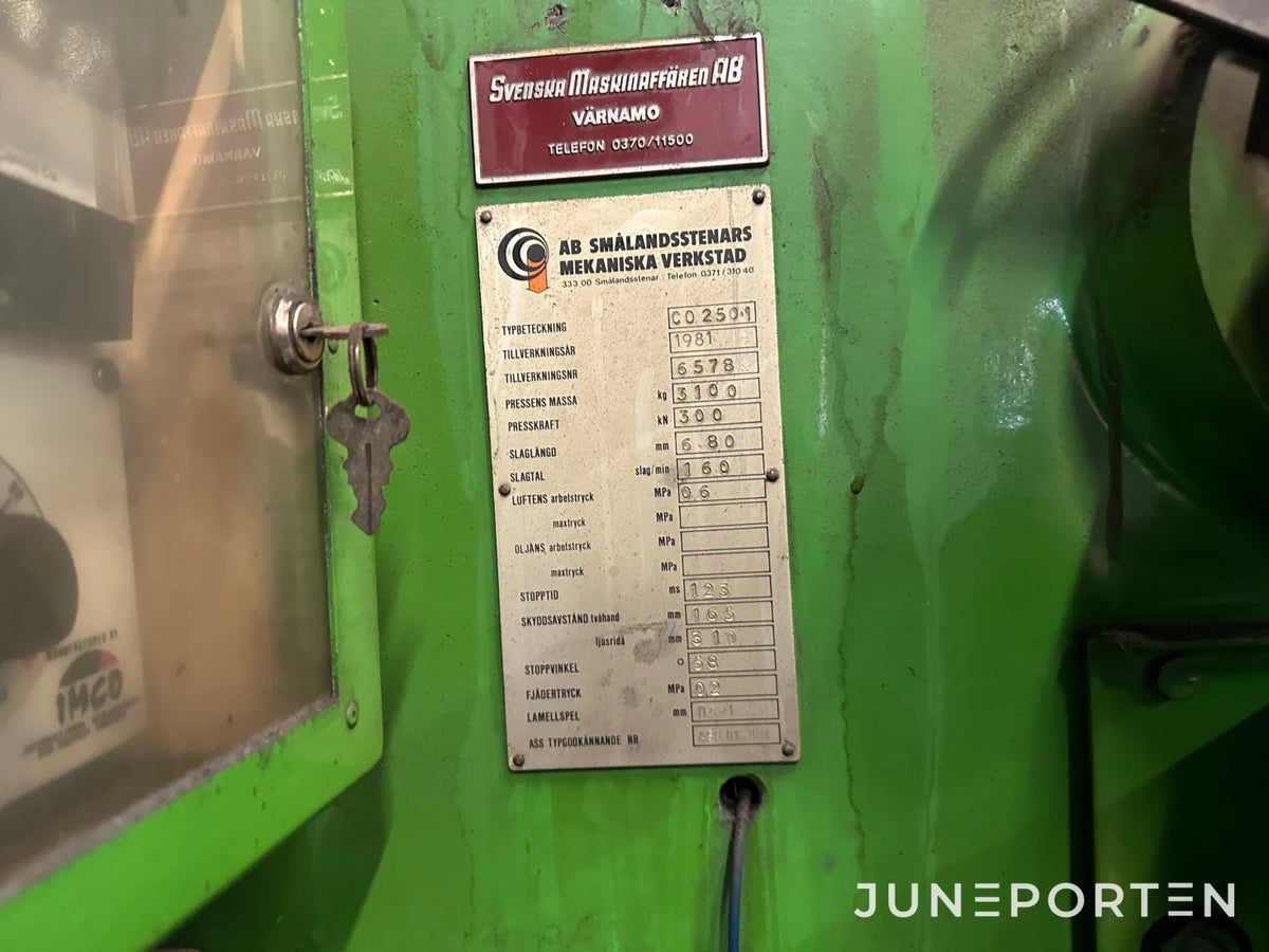 Stansmaskin AB Smålandstenar C02501