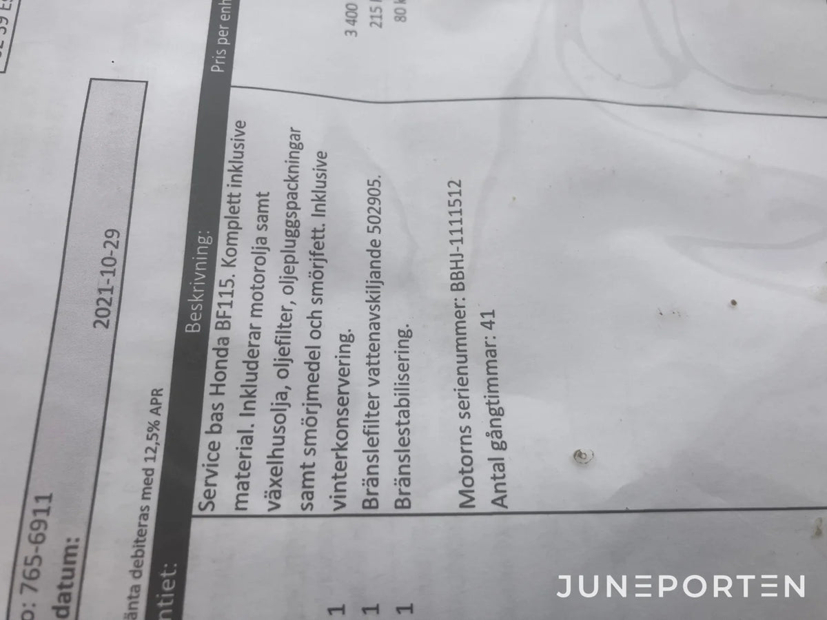 Styrpulpetbåt HR 602 CC Honda BF115