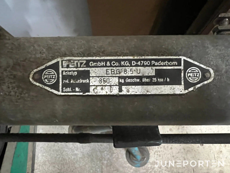Axel släpvagn 850kg