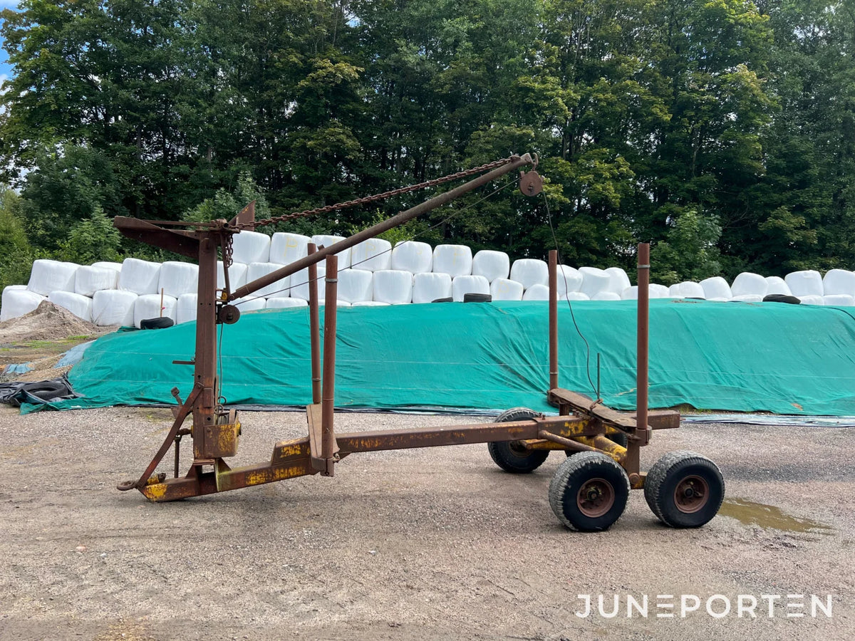 Timmervagn Rottne med vajerkran