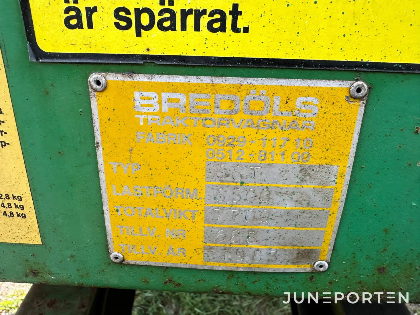 Tippvagn Bredöls 6ST