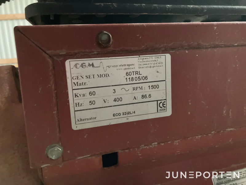 Traktordrivet elverk Mecc med undercentral 63 A