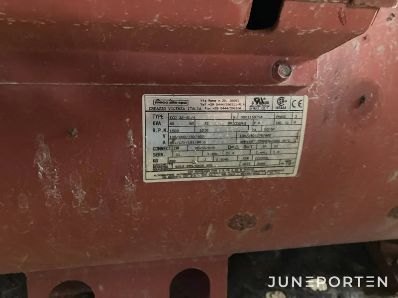 Traktordrivet elverk Mecc med undercentral 63 A