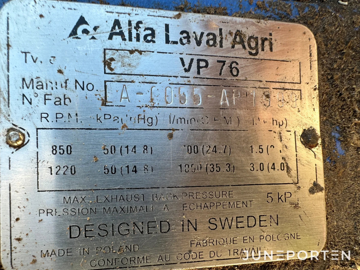 Vakuumpump Alfa-Laval