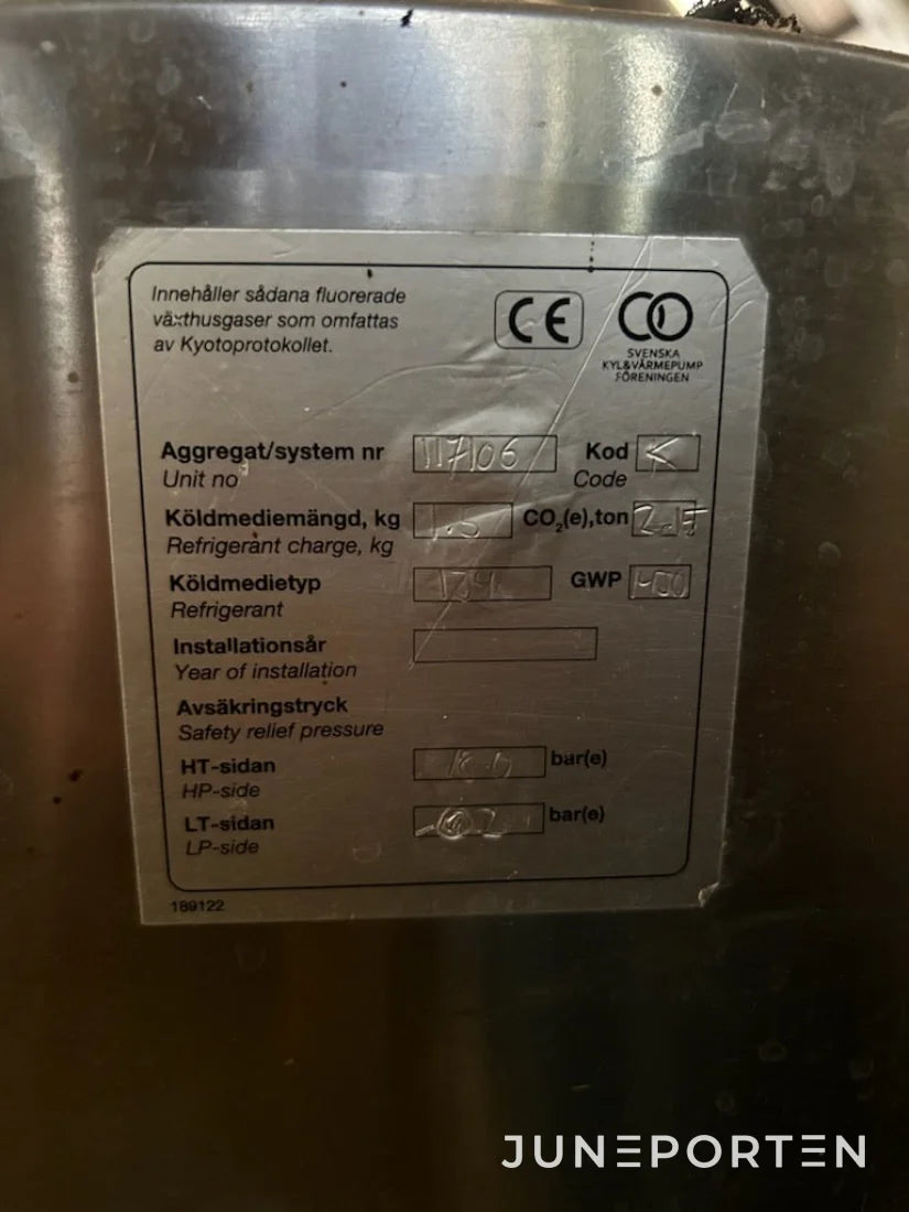 Wedholms mjölktank 1600 L