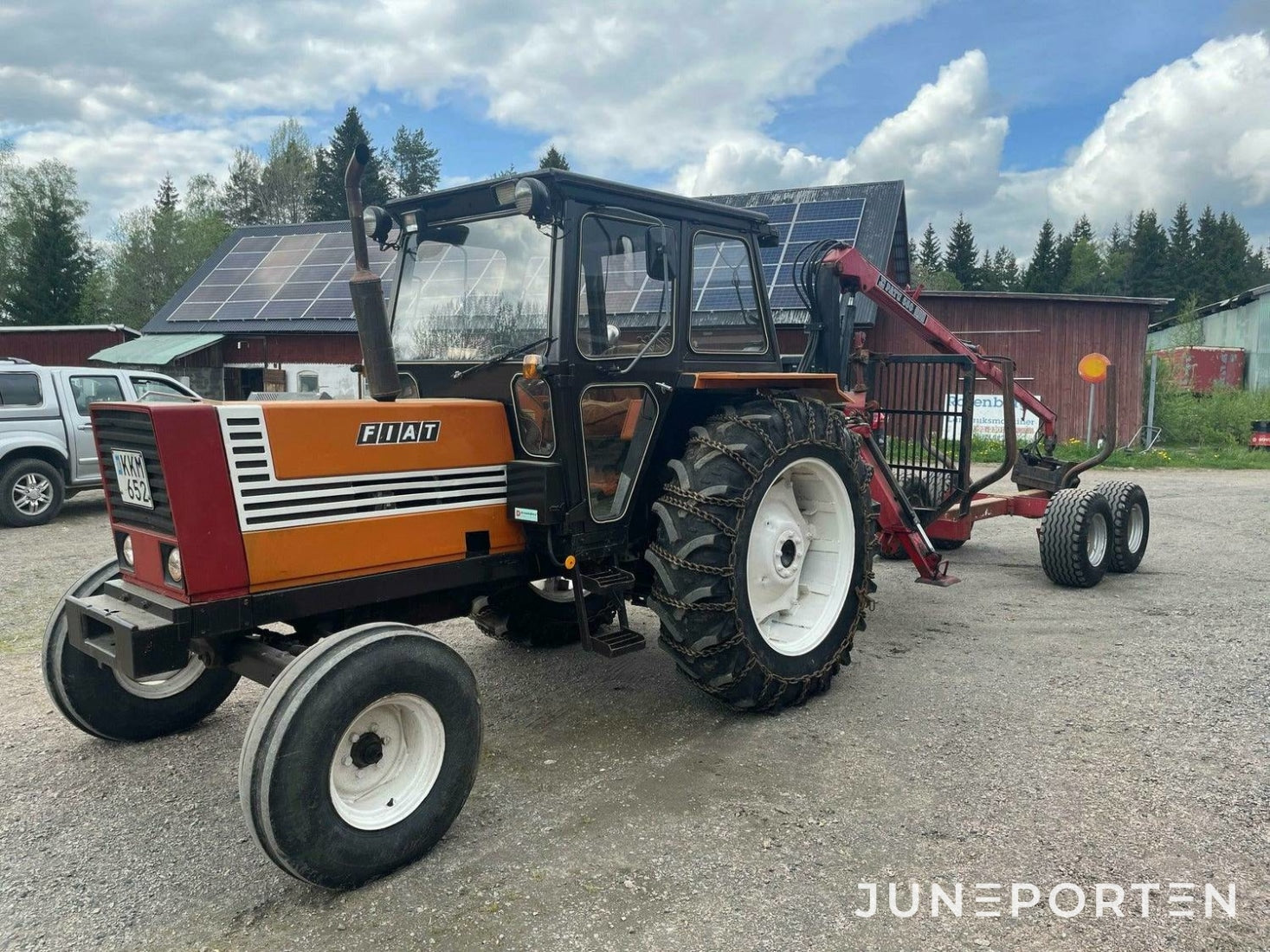 Fiat 880 med Patu skogsvagn - 1979