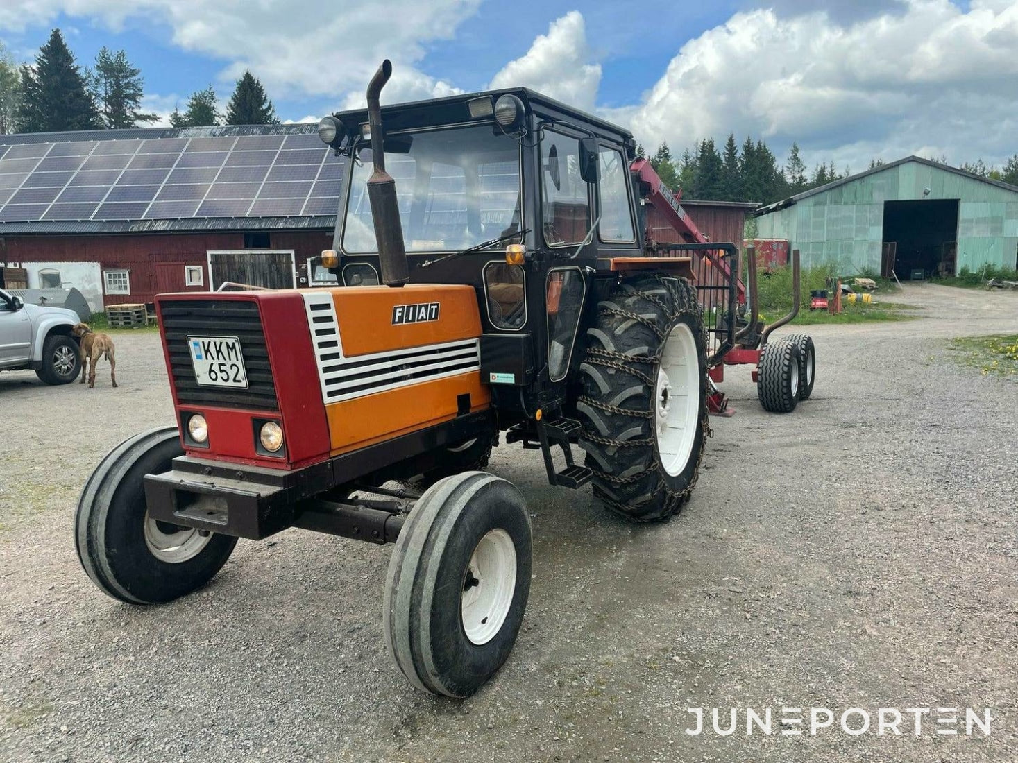 Fiat 880 med Patu skogsvagn - 1979