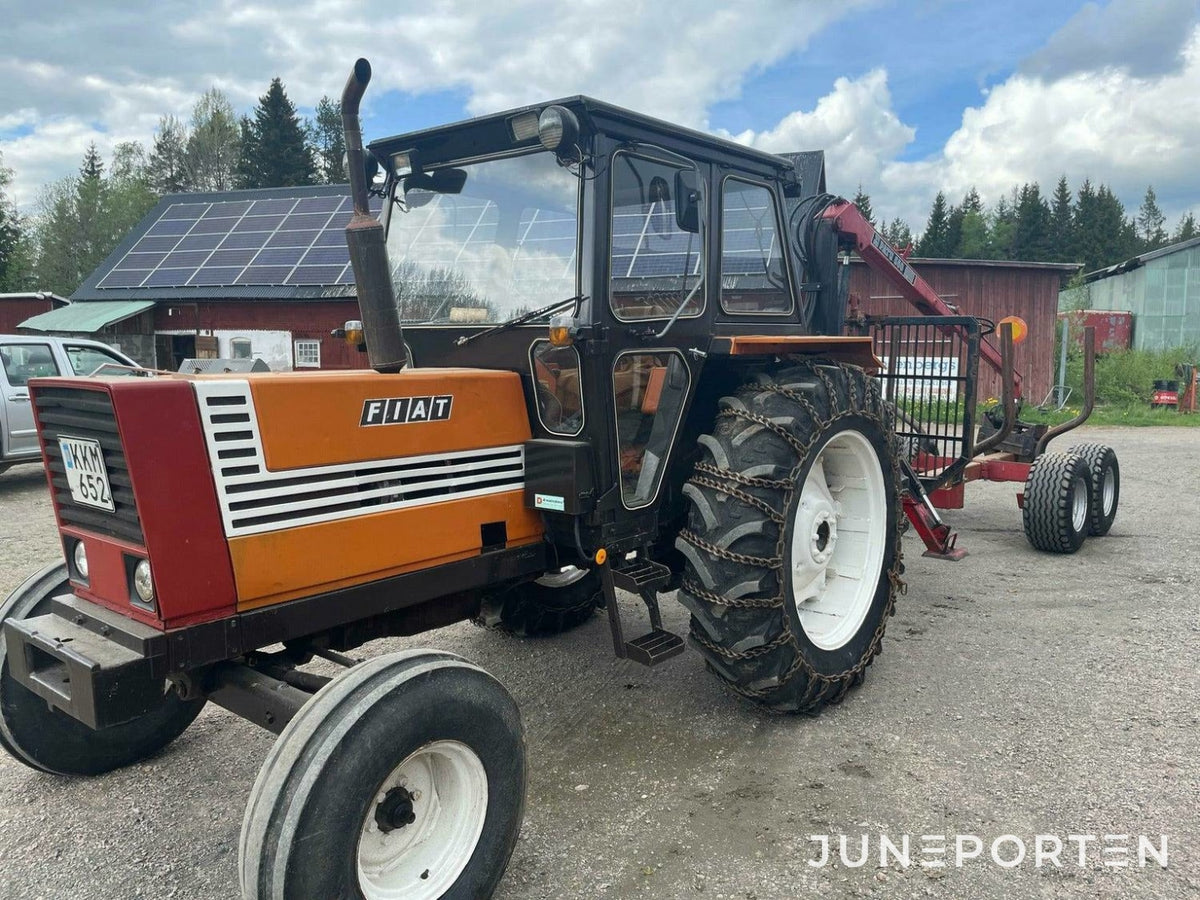 Fiat 880 med Patu skogsvagn - 1979