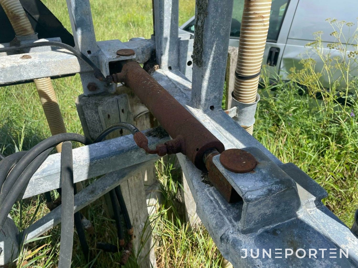 Gödselramp med slangspridning
