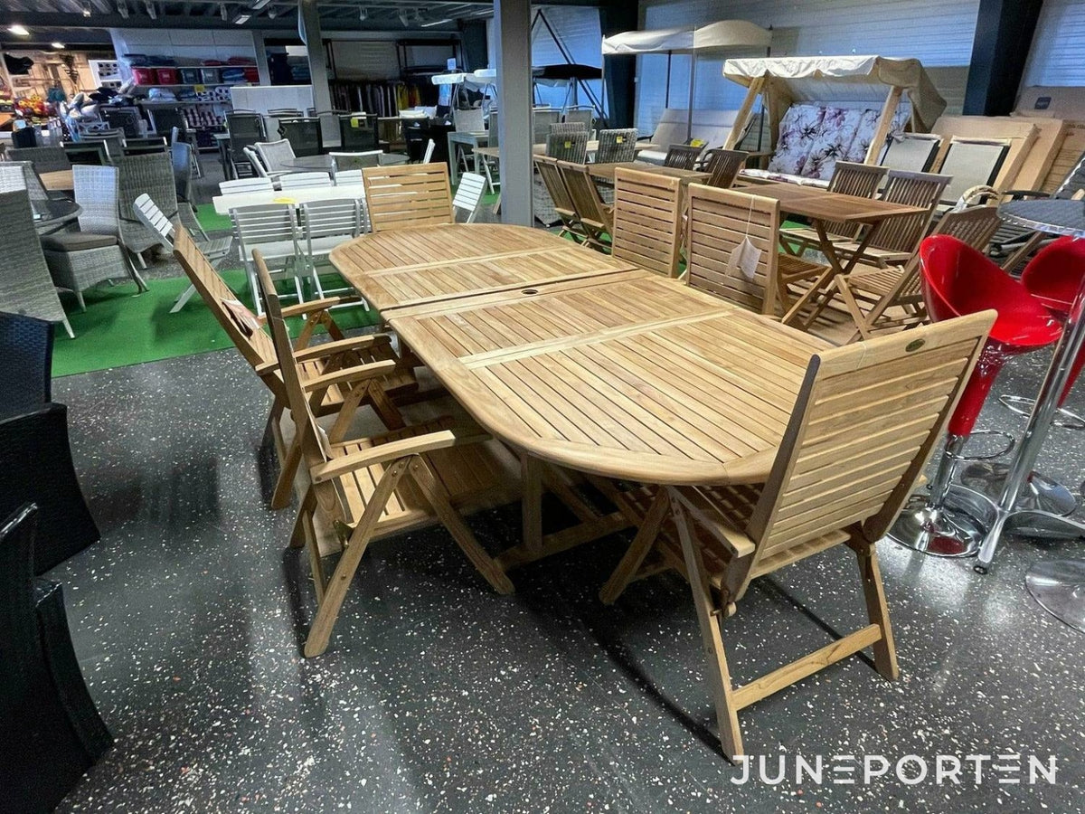 Bord och 6 stolar i teak