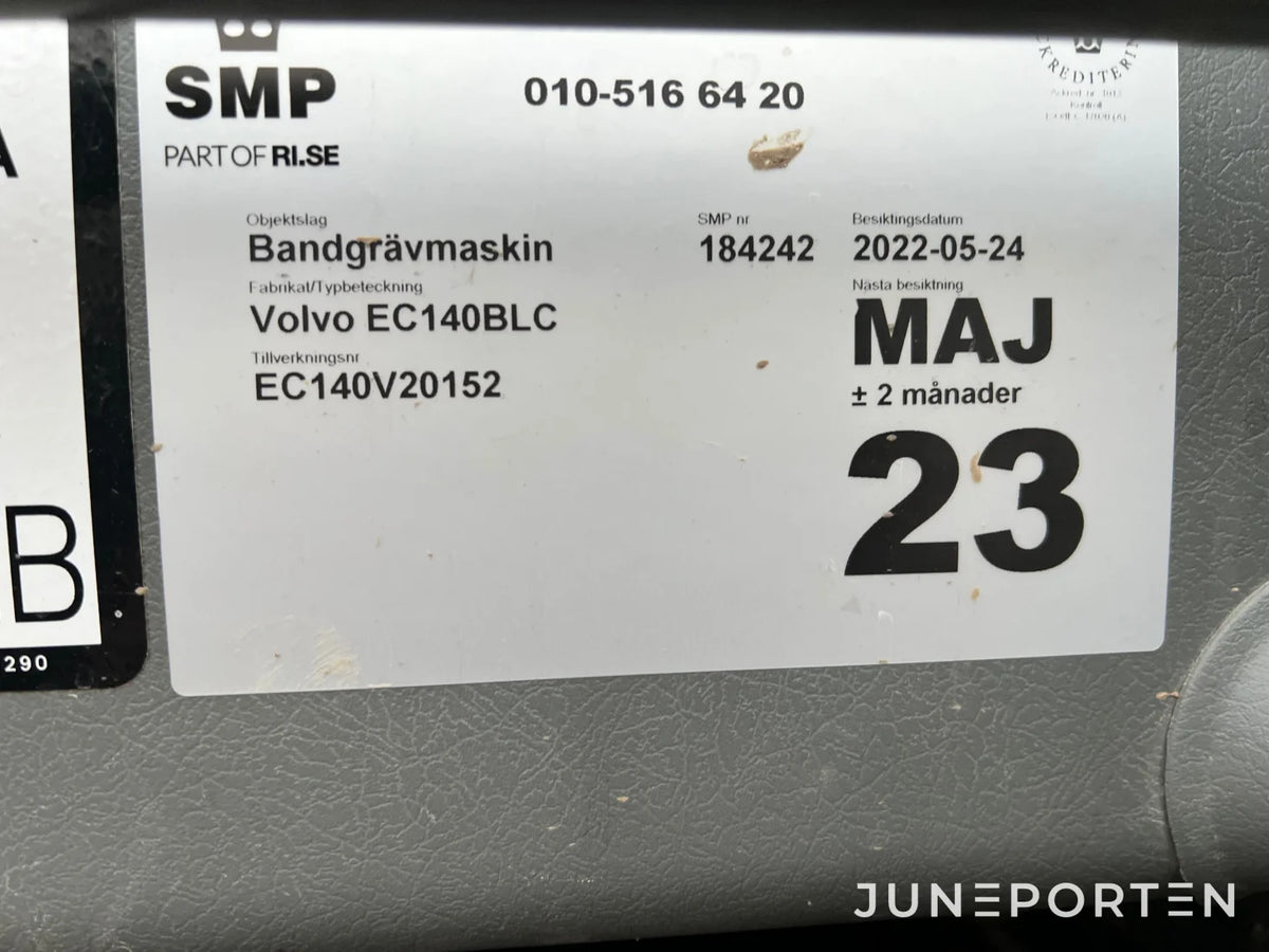 Bandgrävare Volvo EC140B LC