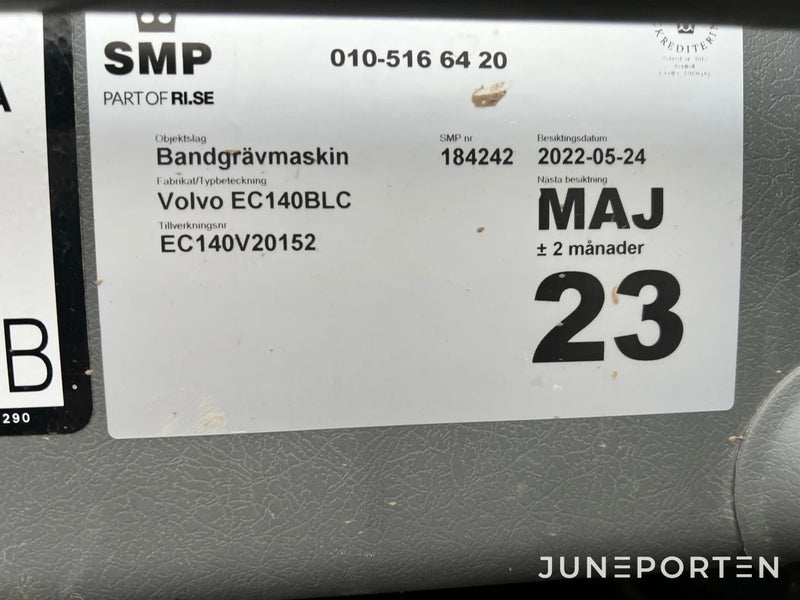 Bandgrävare Volvo EC140B LC