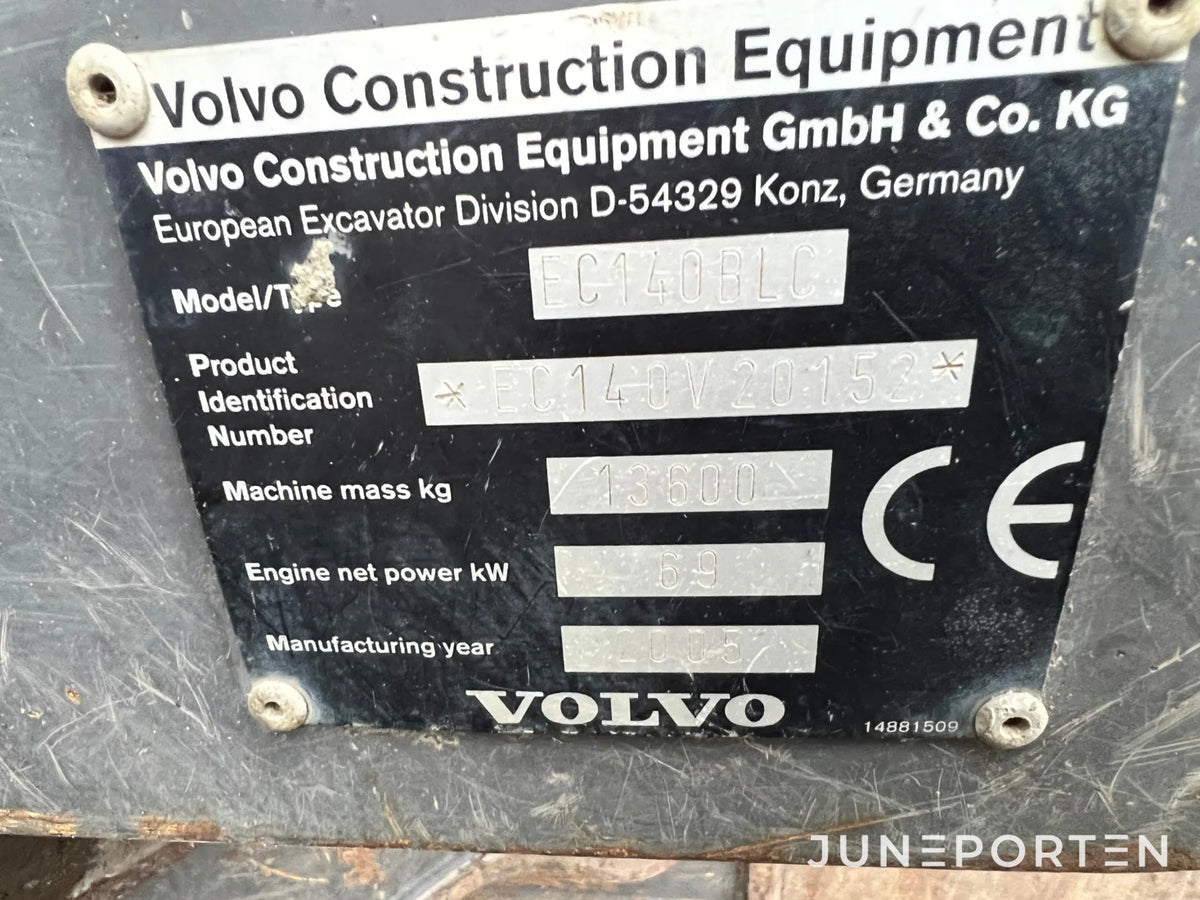 Bandgrävare Volvo EC140B LC