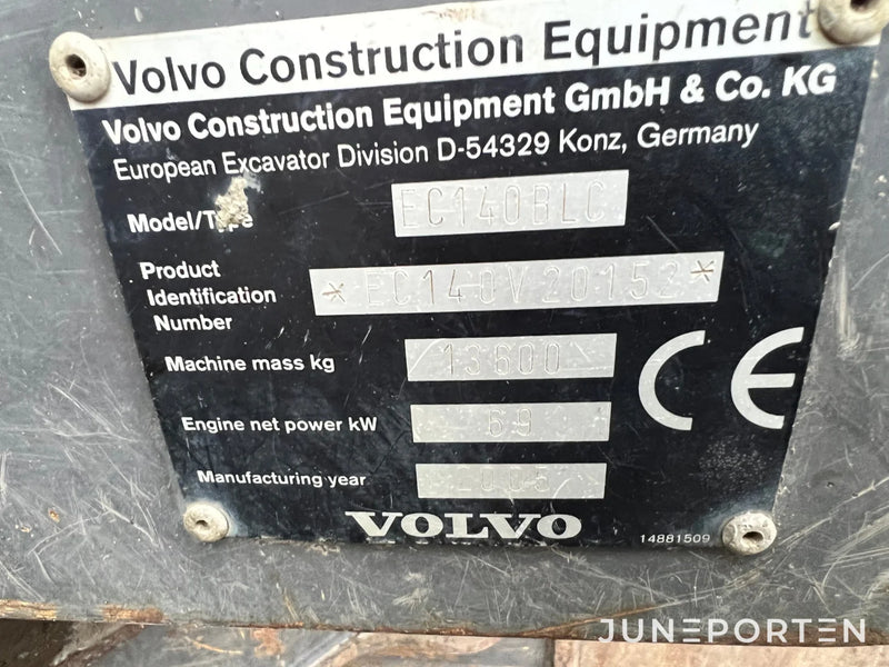 Bandgrävare Volvo EC140B LC