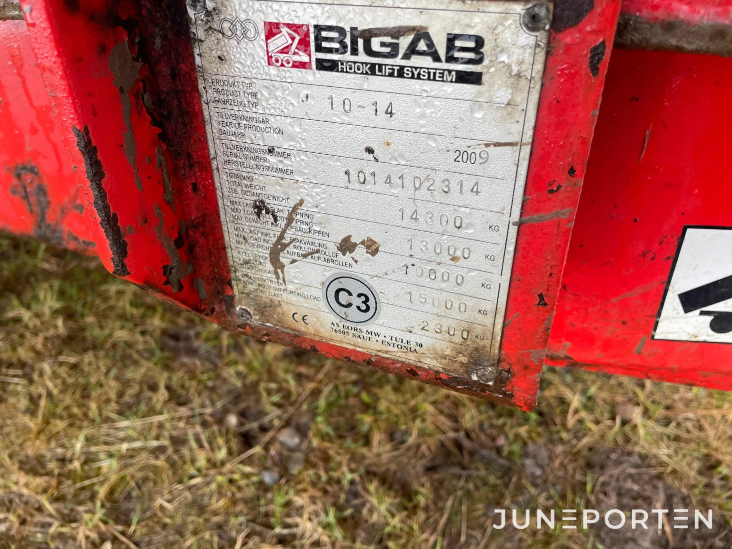 Lastväxlare Bigab 10-14 med flak