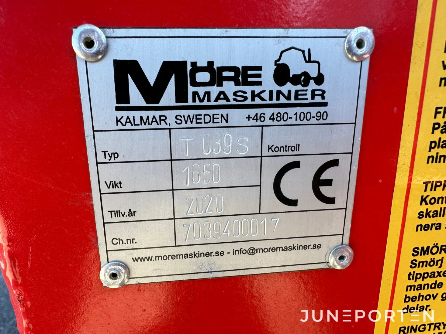 Dumpervagn Möre 6 ton