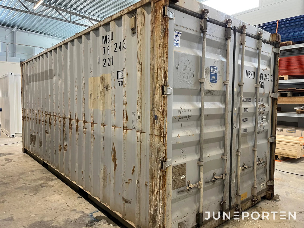 Fraktcontainer Grå 20 fot
