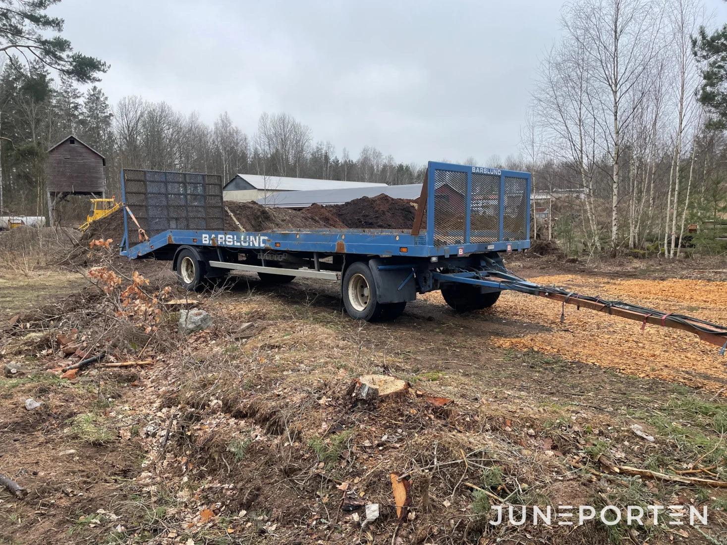 Maskintrailer för traktor Barslund 20 ton