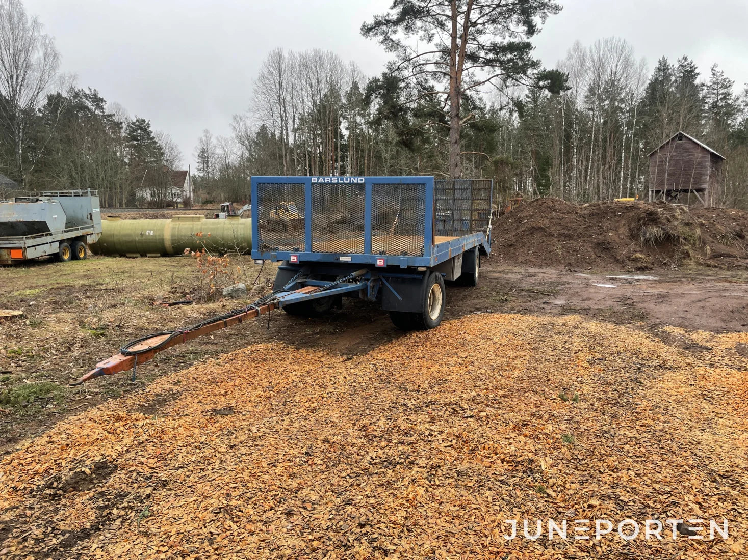 Maskintrailer för traktor Barslund 20 ton