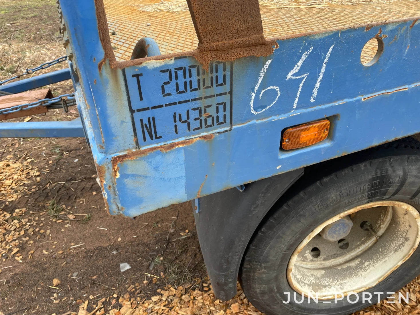 Maskintrailer för traktor Barslund 20 ton