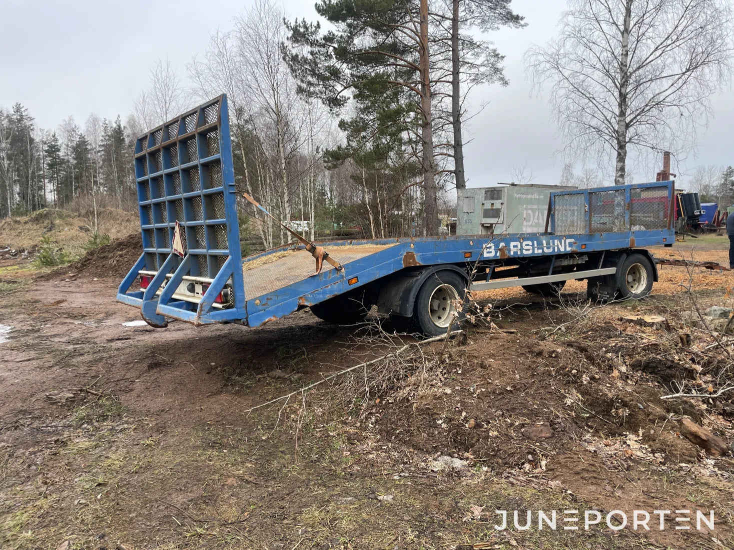 Maskintrailer för traktor Barslund 20 ton