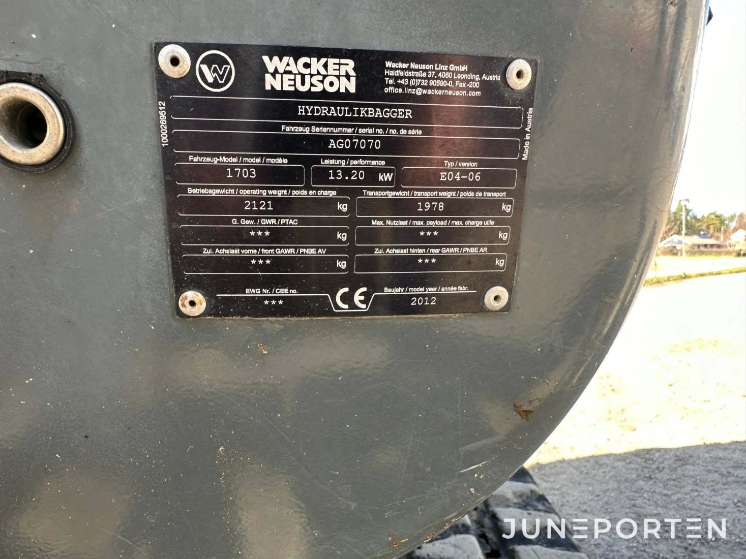 Minigrävare Wacker Neuson 1703