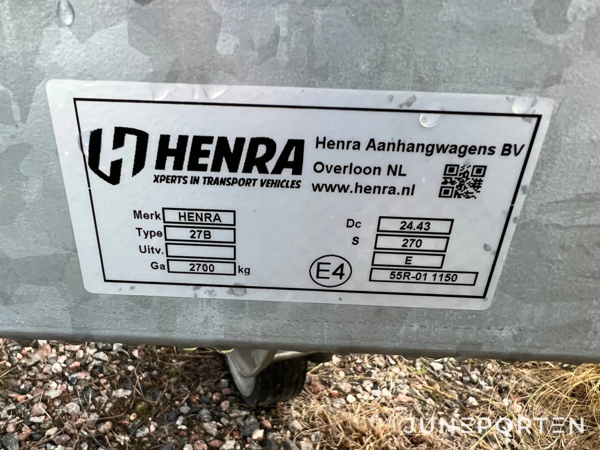 Släpvagn Henra PL27 2,7 ton